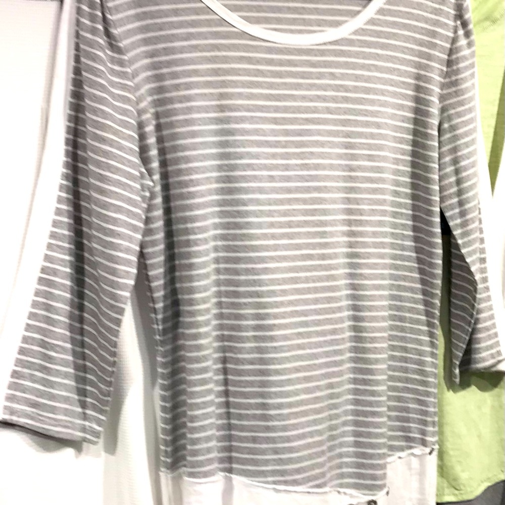 Neon Buddha striped top. Sizes small through XL